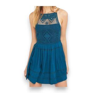Free People Emily Crochet Mini Dress